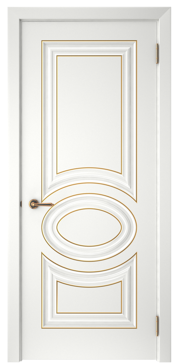 СК 3, глухое, эмаль белая, патина золото